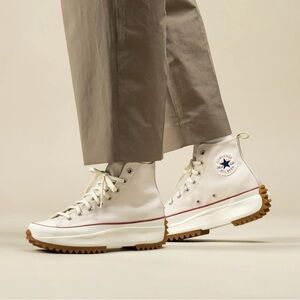 Converse Run Star Hike High 'Parchment' Unisex Platform Sneakers 171126C size 6